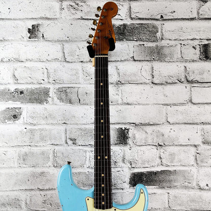Fender Custom Shop Limited Edition 1963 Stratocaster Heavy Relic, Faded Aged Daphne Blue