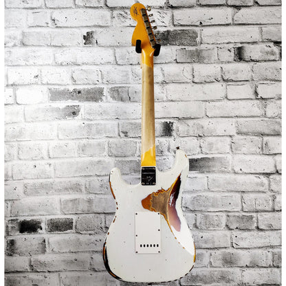 Fender Custom Shop Limited edition '67 Stratocaster Heavy Relic, Aged Olympic White over 3-Color Sunburst