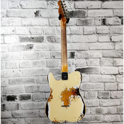 Fender Custom Shop 1960 Telecaster Custom Heavy Relic, Aged Olympic White over 3 Colour Sunburst