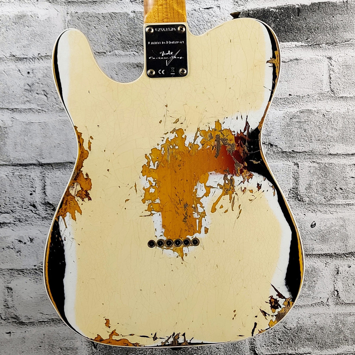Fender Custom Shop 1960 Telecaster Custom Heavy Relic, Aged Olympic White over 3 Colour Sunburst