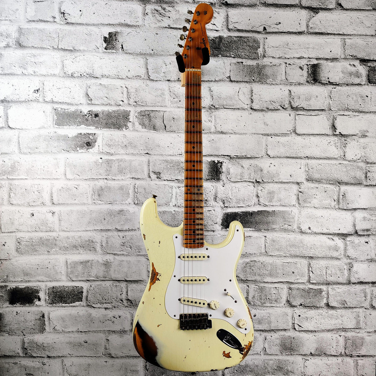 Fender Custom Shop Limited Edition 1956 Stratocaster, Heavy Relic Aged, Vintage White over 2-Tone Sunburst