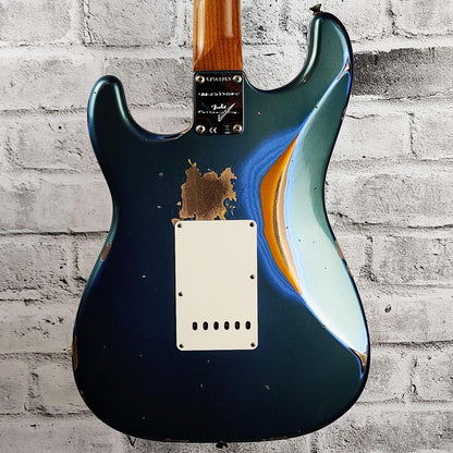 Fender Custom Shop Limited Edition '61 Stratocaster, Heavy Relic, Aged Lake Placid Blue Over 3-Colour Sunburst