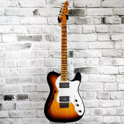Fender Custom Shop Limited ’70S Telecaster Thinline Journeyman Relic, Bleached 3-Tone Sunburst