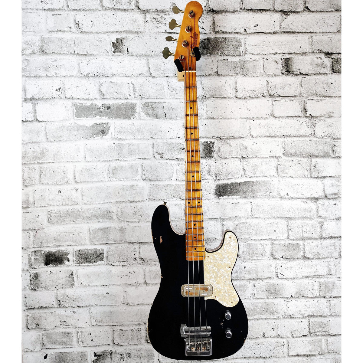 Fender Custom Shop Master Built Precision Bass Journeyman Relic, Black Top/Tobacco Back and Sides