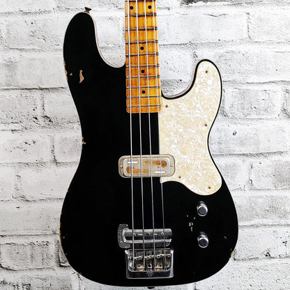 Fender Custom Shop Master Built Precision Bass Journeyman Relic, Black Top/Tobacco Back and Sides
