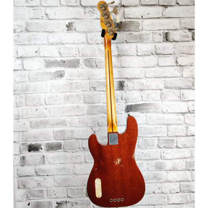 Fender Custom Shop Master Built Precision Bass Journeyman Relic, Black Top/Tobacco Back and Sides
