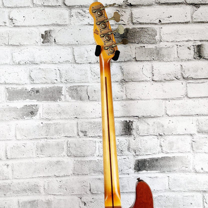 Fender Custom Shop Master Built Precision Bass Journeyman Relic, Black Top/Tobacco Back and Sides
