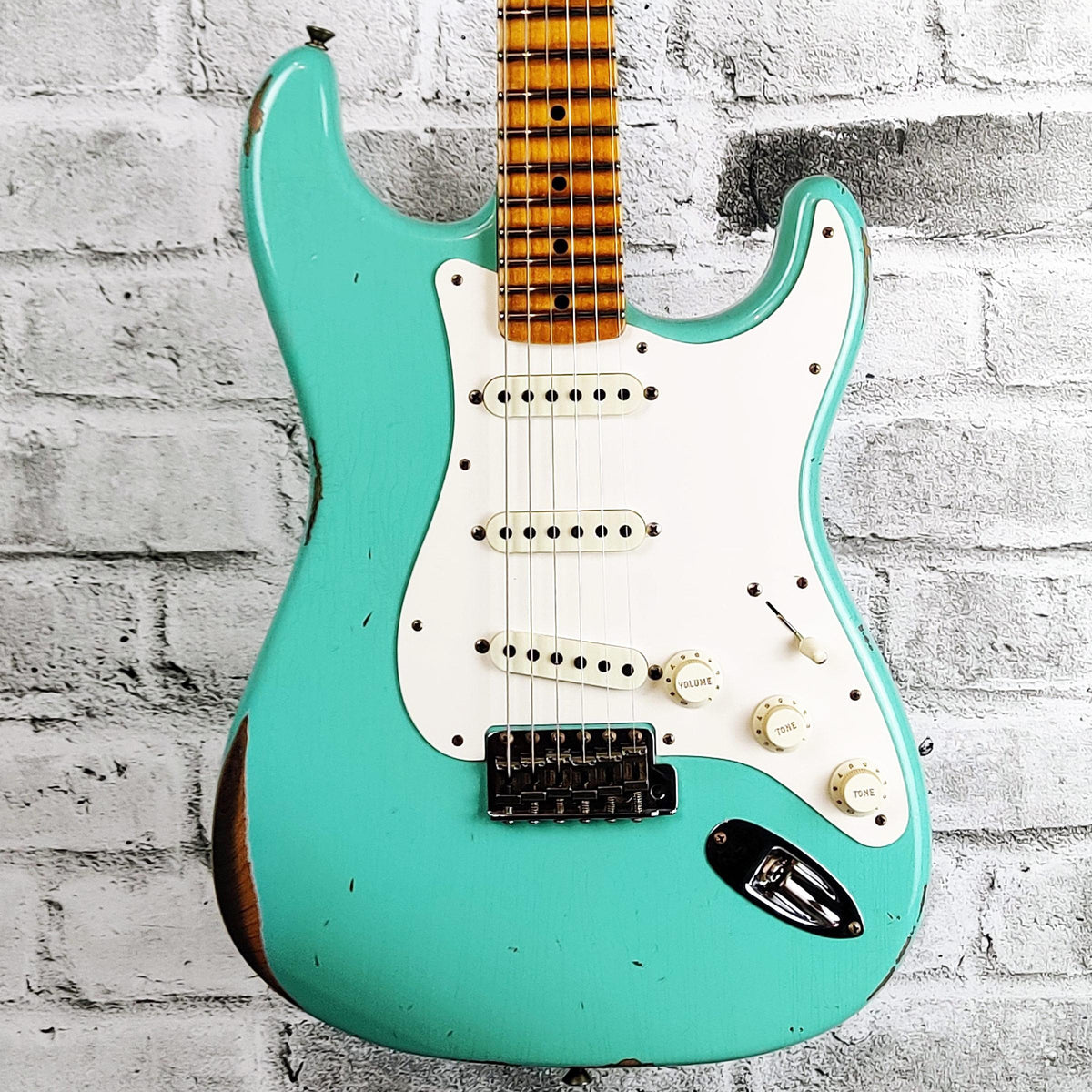 Fender Custom Shop  Limited Edition Fat 50s Strat Relic, 1-Piece Maple Neck, Super Faded Aged Sea Foam Green