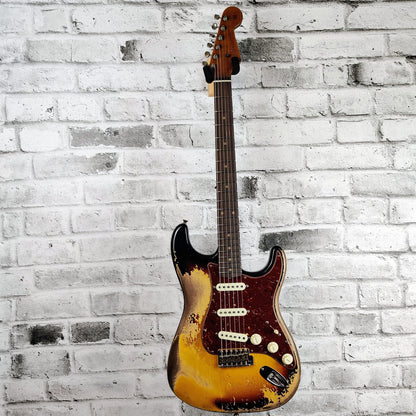 Fender Custom Shop  Limited Edition Roasted '61 Strat Super Heavy Relic, Flat-Lam Rosewood Fingerboard, Aged 3-Color Sunburst