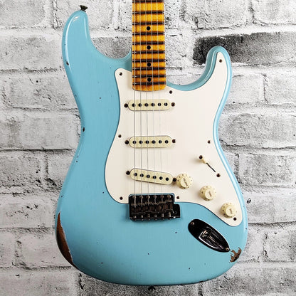 Fender Custom Shop '57 Stratocaster Relic, Faded Aged Daphne Blue