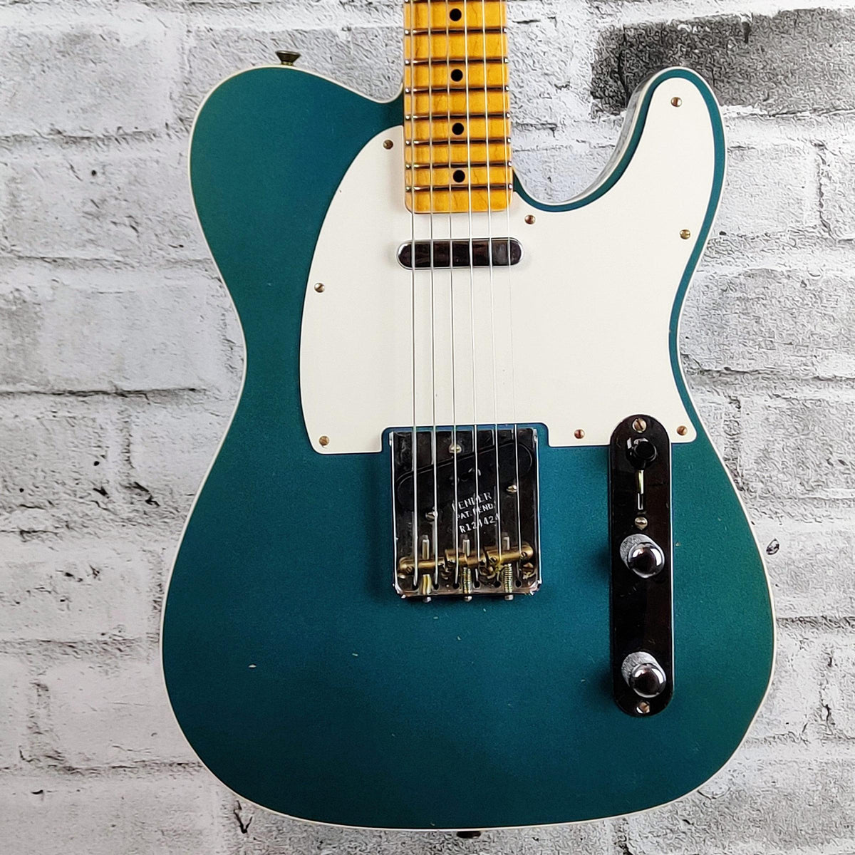 Fender Custom Shop Limited Edition 50s Twisted Tele Custom Journeyman Relic, 1-Piece 2A Flame Maple Neck, Aged Ocean Turquoise