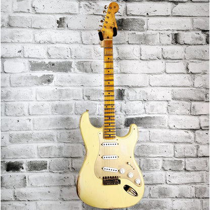 Fender Custom Shop Limited Edition '55 Bone Tone Strat Relic, 2A Flame Maple Fingerboard, Aged Honey Blonde with Gold Hardware