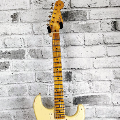Fender Custom Shop Limited Edition '55 Bone Tone Strat Relic, 2A Flame Maple Fingerboard, Aged Honey Blonde with Gold Hardware