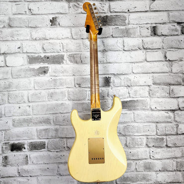 Fender Custom Shop Limited Edition '55 Bone Tone Strat Relic, 2A Flame Maple Fingerboard, Aged Honey Blonde with Gold Hardware