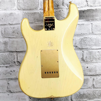 Fender Custom Shop Limited Edition '55 Bone Tone Strat Relic, 2A Flame Maple Fingerboard, Aged Honey Blonde with Gold Hardware