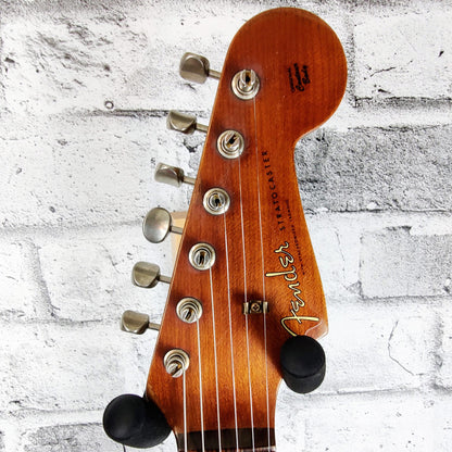 Fender Custom Shop  Limited Edition Roasted '61 Strat Super Heavy Relic, Flat-Lam Rosewood Fingerboard, Aged Black over 3-Color Sunburst
