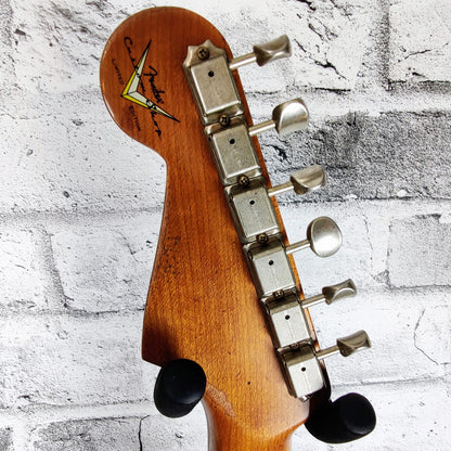 Fender Custom Shop  Limited Edition Roasted '61 Strat Super Heavy Relic, Flat-Lam Rosewood Fingerboard, Aged Black over 3-Color Sunburst