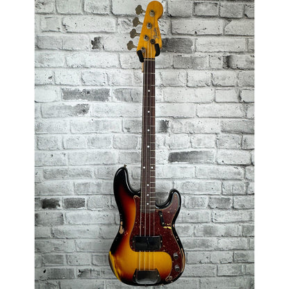 FENDER Custom Shop Ltd 1966 Precision Bass Journeyman Heavy Relic, 3A Rosewood Fingerboard, Aged Bleached 3 Tone Sunburst