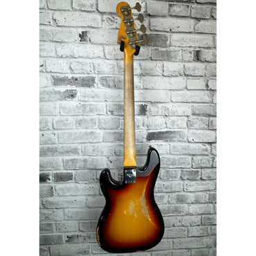 FENDER Custom Shop Ltd 1966 Precision Bass Journeyman Heavy Relic, 3A Rosewood Fingerboard, Aged Bleached 3 Tone Sunburst