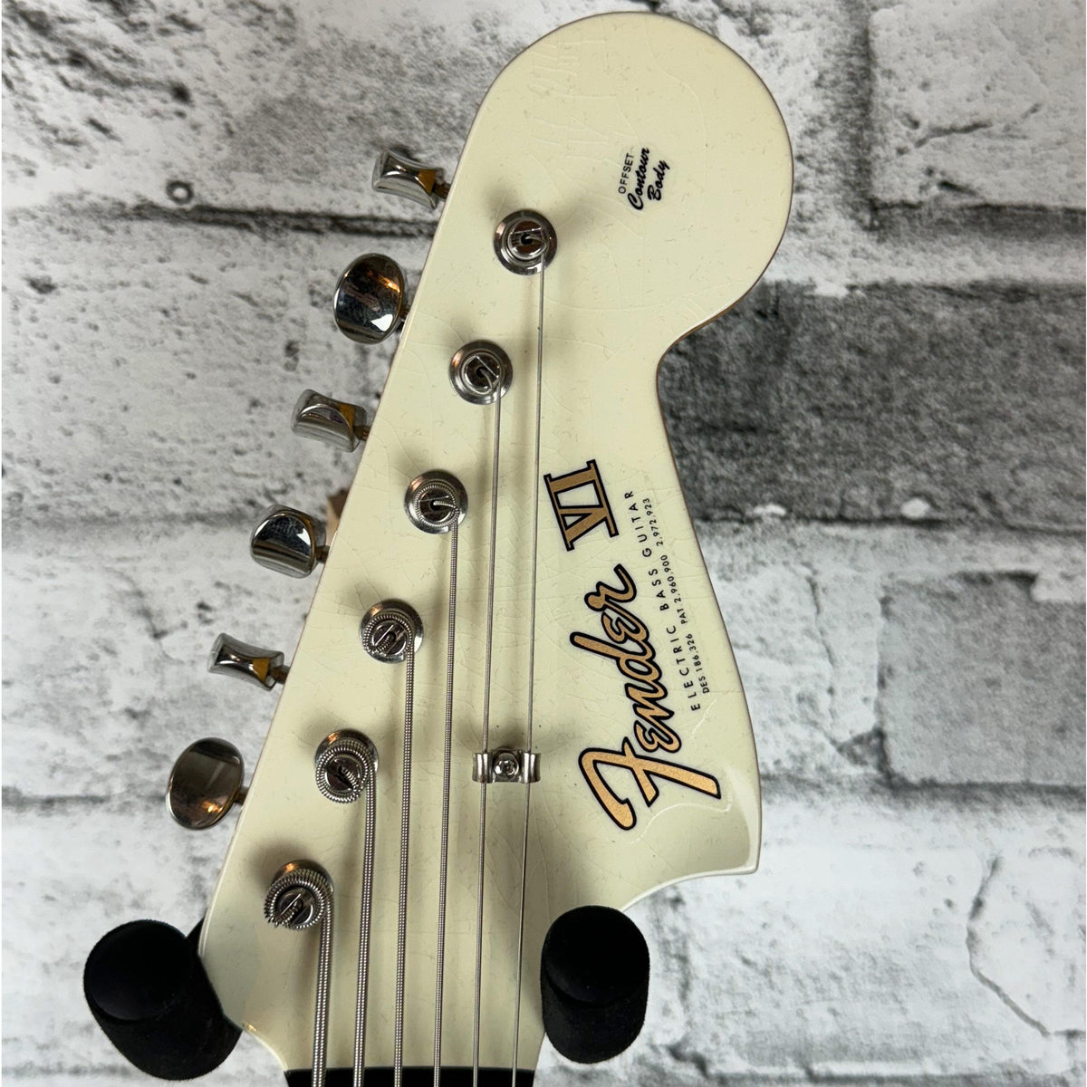 FENDER Custom Shop Bass VI DLX Closet Classic, 3A Rosewood Fingerboard, Aged Olympic White