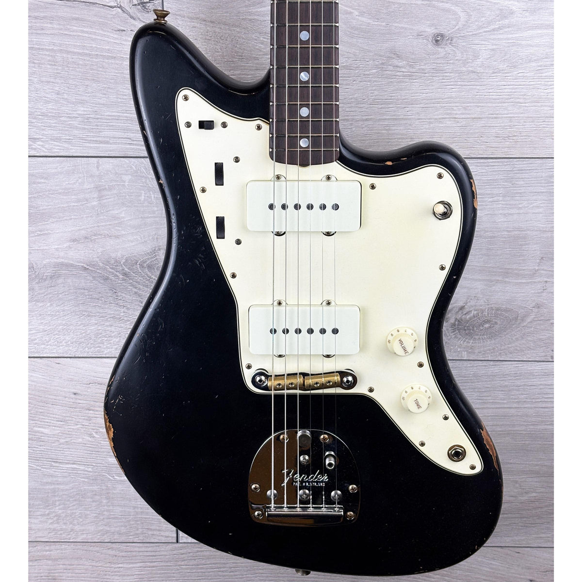FENDER Custom Shop Master Built David Brown W25 65 Jazzmaster Relic, Black RW