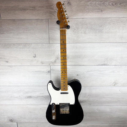 Fender Custom Shop Masterbuilt Todd Krause W25 52 Telecaster Relic Black Left Hand Maple Neck, Black