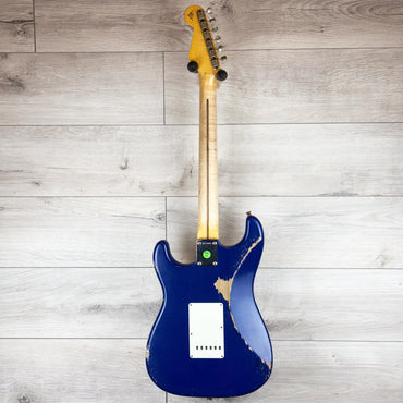 FENDER Custom Shop Master Built David Brown 58 Strat Relic Maple Neck, Flag Blue