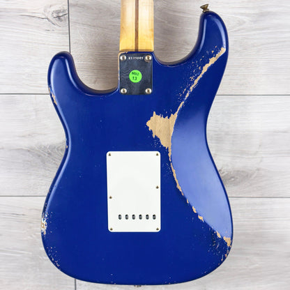 FENDER Custom Shop Master Built David Brown 58 Strat Relic Maple Neck, Flag Blue