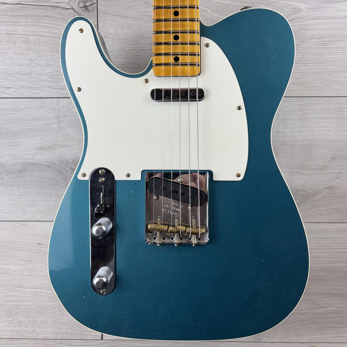 FENDER Custom Shop 50s Twisted Tele Custom Left-Handed Journeyman Relic – Aged Ocean Turquoise