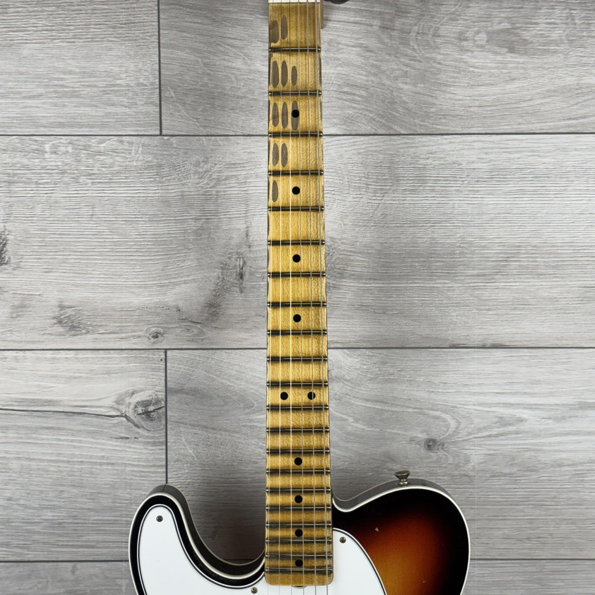 FENDER Custom Shop 1965 Telecaster Custom Left Hand Relic, Maple Neck, Faded 3-Tone Sunburst
