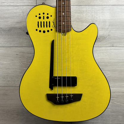 GODIN A4 Limited Edition Ultra Trujillo Bass Guitar, Yellow Flame (Hand Signed)