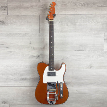 FENDER Custom Shop Limited Edition CuNiFe Bigsby Tele Custom Journeyman Relic, 3A Rosewood Fingerboard, Candy Tangerine with Matching Headcap