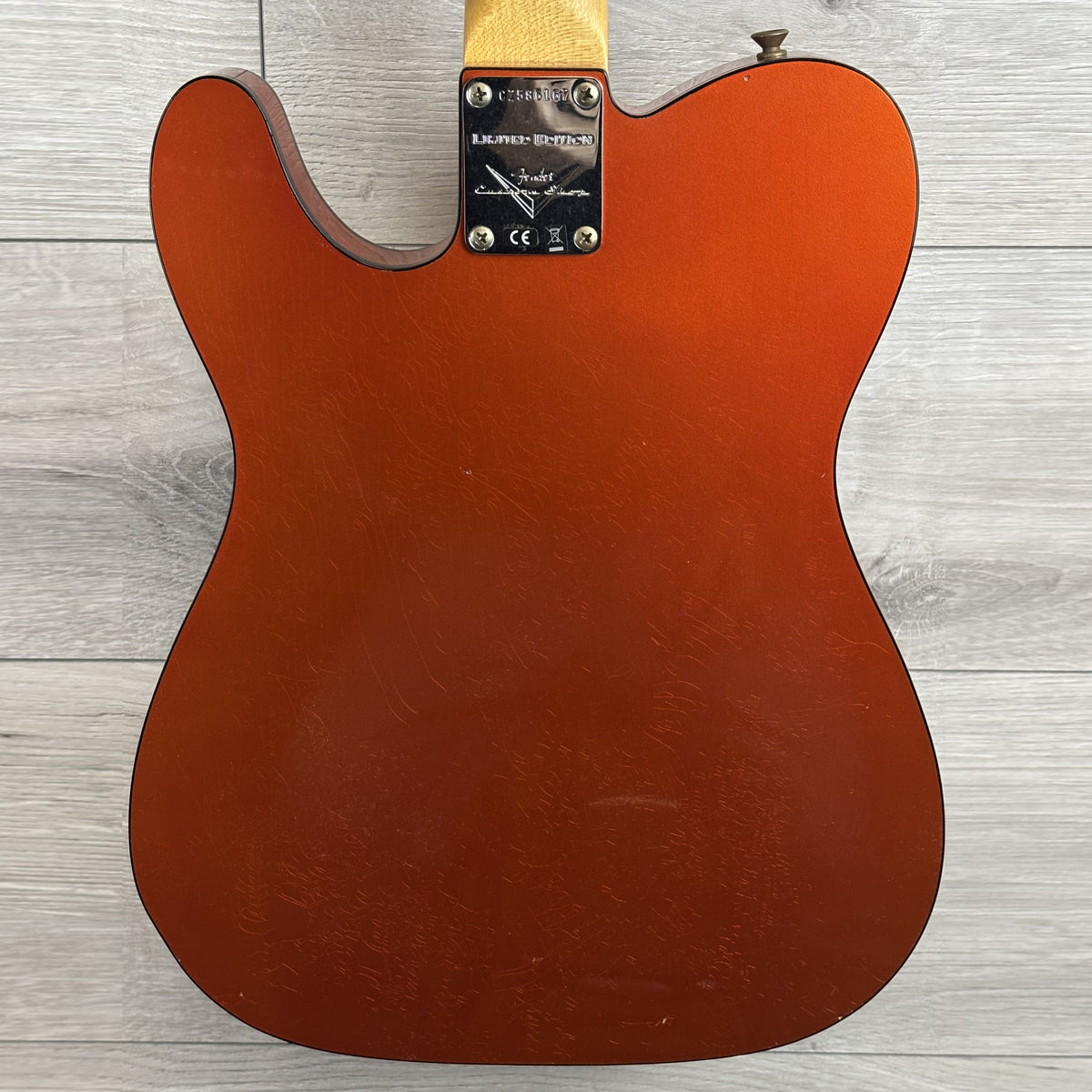 FENDER Custom Shop Limited Edition CuNiFe Bigsby Tele Custom Journeyman Relic, 3A Rosewood Fingerboard, Candy Tangerine with Matching Headcap