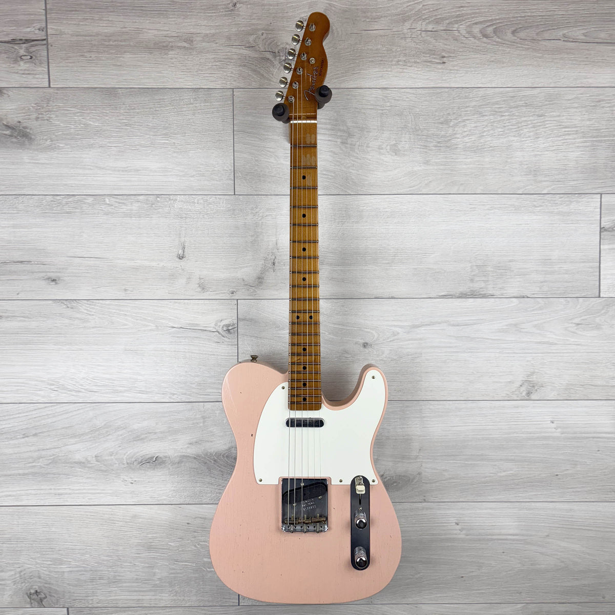 FENDER Custom Shop Limited Edition Roasted Reverse '50s Telecaster Journeyman Relic, 1-Piece Roasted Quartersawn Maple Neck, Aged Shell Pink