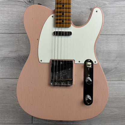 FENDER Custom Shop Limited Edition Roasted Reverse '50s Telecaster Journeyman Relic, 1-Piece Roasted Quartersawn Maple Neck, Aged Shell Pink