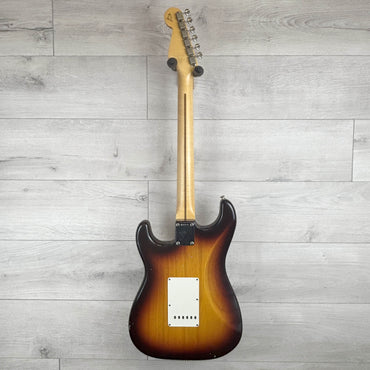 FENDER Custom Shop Masterbuilt Kyle McMillin 1958 Ash Stratocaster Journeyman Relic, 1-Piece 2A Quartersawn Maple Neck, Faded Aged Chocolate 3-Color Sunburst
