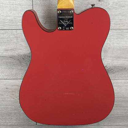 FENDER Custom Shop Limited Edition CuNiFe Bigsby Tele Custom Journmeyman Relic, 3A Rosewood Fingerboard, Fiesta Red with Matching Headcap
