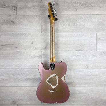 FENDER Custom Shop Limited Edition Telecaster Custom Super Heavy Relic, 1-Piece Quartersawn Maple Neck, Aged Firemist Gold with Aged Burgundy Mist Burst