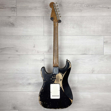 FENDER Custom Shop Master Built 50s Stratocaster Heavy Relic, Black over Violin Burst