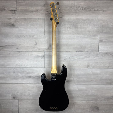 FENDER Custom Shop 1954 Precision Bass Journeyman Relic, 1-Piece Quartersawn Maple Neck Fingerboard, Aged Black