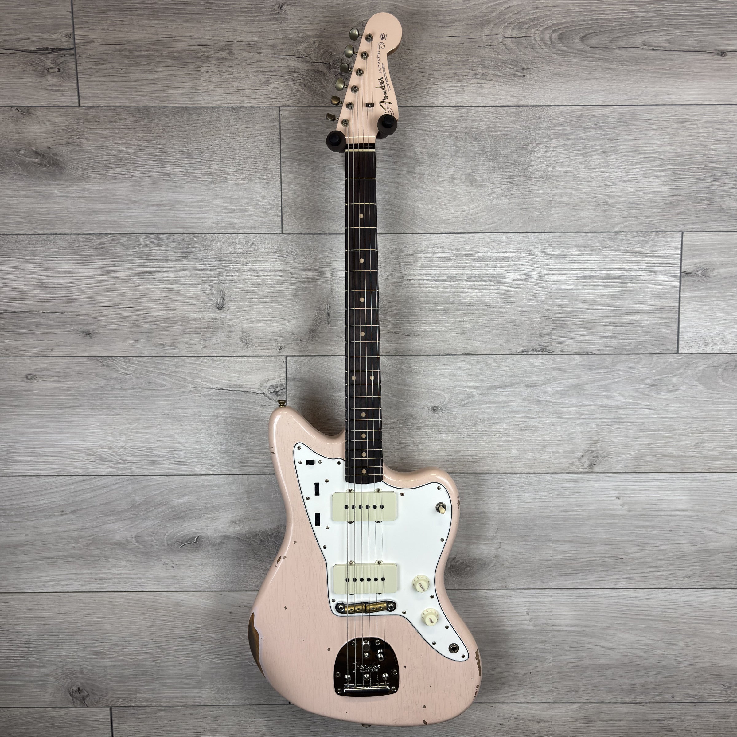 FENDER Custom Shop 1963 Jazzmaster Relic, Rosewood Fingerboard, Aged Shell Pink