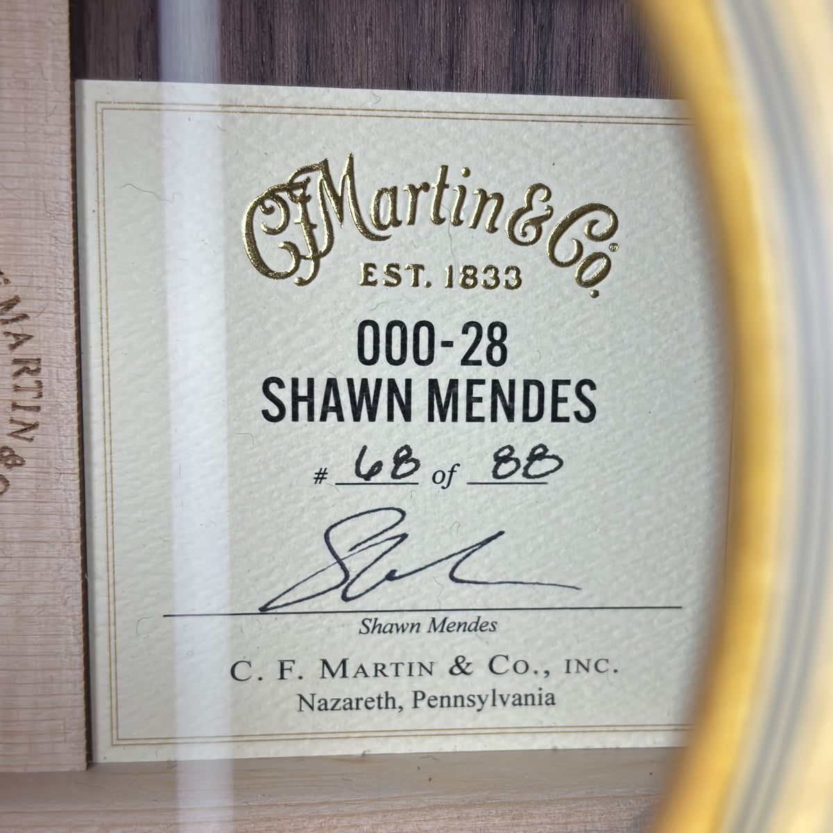 MARTIN Custom Artist 000-28 Shawn Mendes, Antique Toner