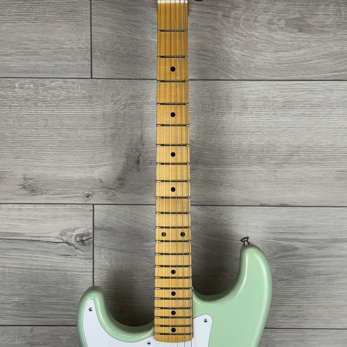 FENDER Custom Shop FAT 54 STRAT Left Hand Closet Classic, Super Faded Aged Surf Green
