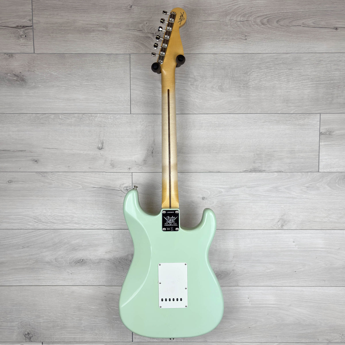 FENDER Custom Shop FAT 54 STRAT Left Hand Closet Classic, Super Faded Aged Surf Green