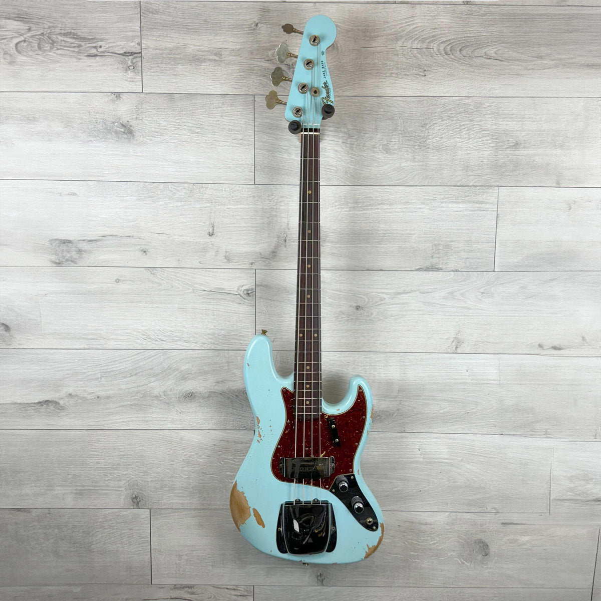 Fender Custom Shop 1961 Jazz Bass Heavy Relic, 3A Rosewood Fingerboard, Faded Aged Daphne Blue
