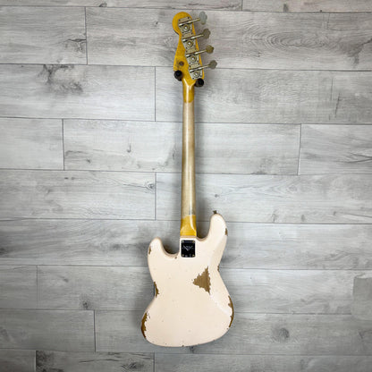FENDER 1961 Jazz Bass Heavy Relic, 3A Rosewood Fingerboard, Super Faded Aged Shell Pink