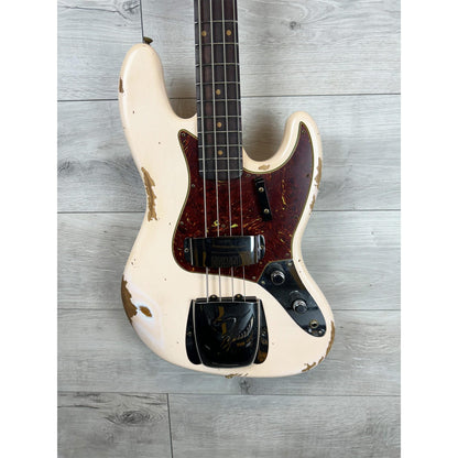 FENDER 1961 Jazz Bass Heavy Relic, 3A Rosewood Fingerboard, Super Faded Aged Shell Pink