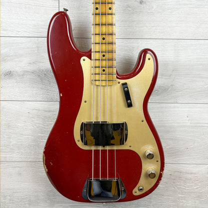 FENDER Custom Shop Limited Edition P-Jazz Bass Relic, 1-Piece Quartersawn Maple Neck Fingerboard, Aged Cimarron Red