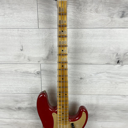 FENDER Custom Shop Limited Edition P-Jazz Bass Relic, 1-Piece Quartersawn Maple Neck Fingerboard, Aged Cimarron Red