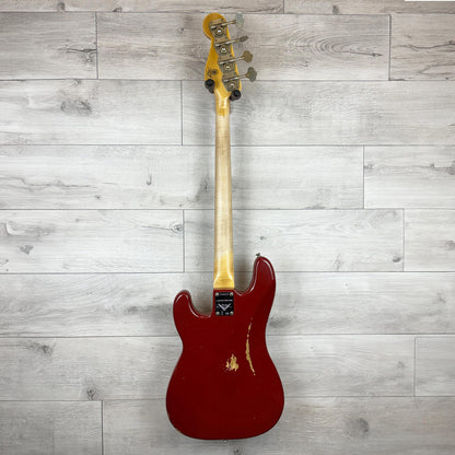 FENDER Custom Shop Limited Edition P-Jazz Bass Relic, 1-Piece Quartersawn Maple Neck Fingerboard, Aged Cimarron Red
